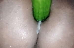 Dd with cucumber lovemaking
