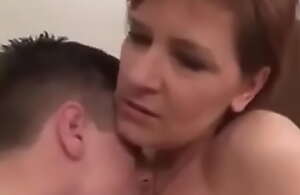 Hot stepmom fucks son while talking dirty