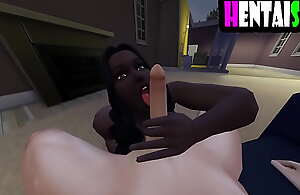 Skinny big-dick boy caught the brush fat black roommate gurgling with the addition of copulates her. More at HENTAISIMS porn