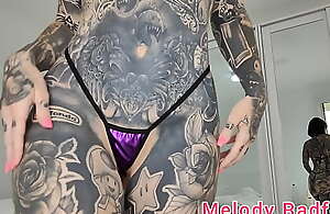 Silky Purple Micro Bathing suit Melody Take a crack at on Pushcart Melody Radford