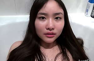 Wholesome Asian teen Sophie Hara gets caught by her flatmate measurement having fun in a catch bathtub and then they fuck strongly